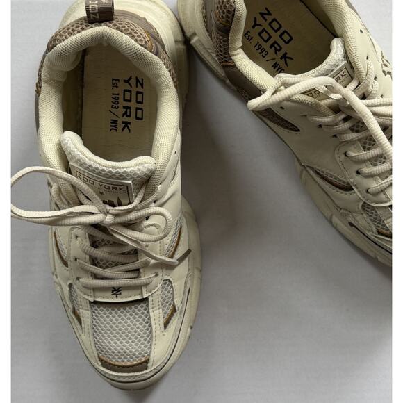 Zoo York Chunky Sneakers Beige Brown Mesh Dad Shoes Size 42 (US 9) Streetwear - Picture 6 of 7